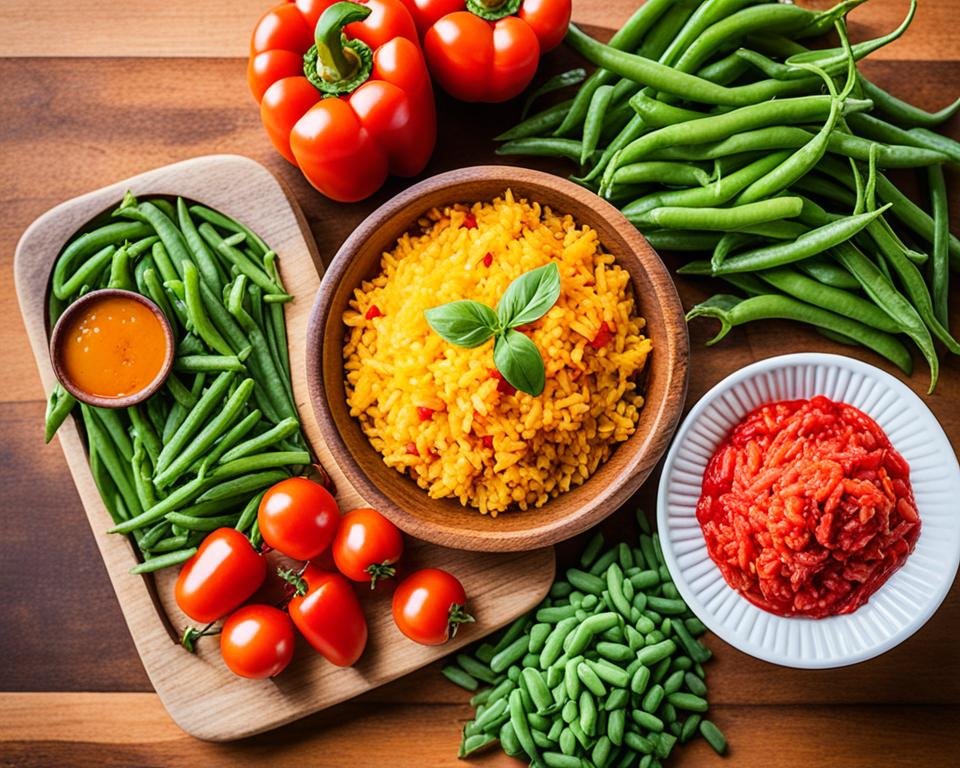 ingredientes para la paella valenciana