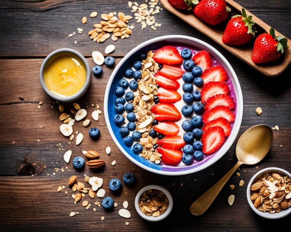 receta Smoothie Bowl de Frutas y Granola